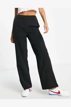 Pieces® Seam detail wide leg trousers in
