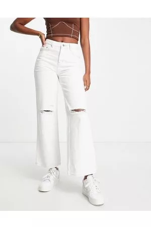Lost Ink Knee rip straight leg jeans in