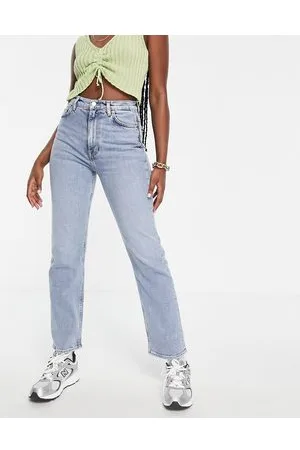 & OTHER STORIES Favourite cotton straight leg high rise jeans in LA - MBLUE