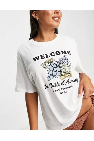 RVCA X Camille Rowe Wineries oversized beach t shirt in