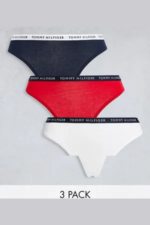Tommy Hilfiger 3 pack thong in navy white and red