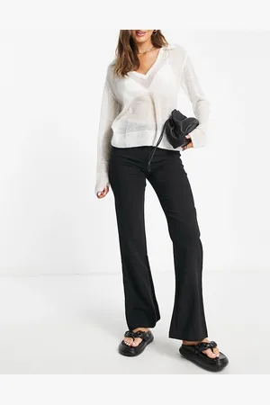 Y.A.S Y.A.S flared trousers with chunky belt loops in