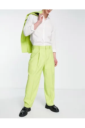 TOPMAN Relaxed Fit Twill Wide Leg Pants for Men | Lyst