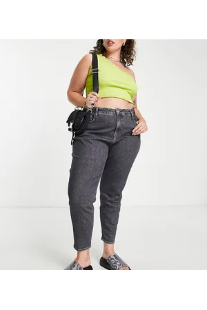 Calvin Klein Plus mom jeans in dark