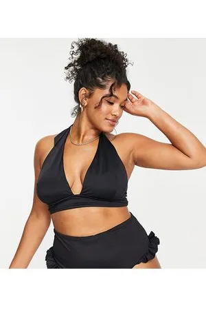 ASOS Curve mix and match frill high waist bikini bottom in