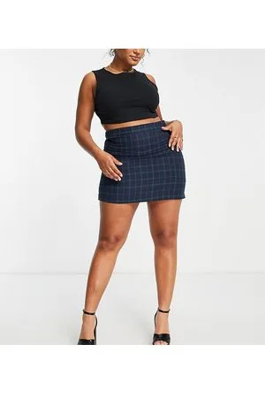 Buy Yan Dyed Navy Check Skirts by SWEETLIME BY AS at Ogaan Market Online  Shopping Site