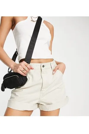 ASOS ASOS DESIGN Tall slouchy mom short in washed stone