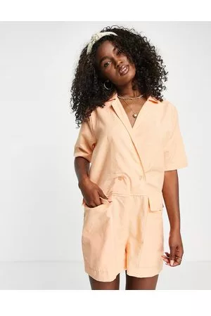 ASOS Oversized double breasted romper in