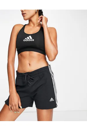 adidas Adidas Training Essential 3 Stripe slim shorts in