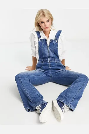 Free People Camilla slim bootcut flared jumpsuit in river