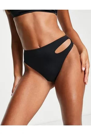 Free Society Mix and match high wasit high leg slash bikini bottom in