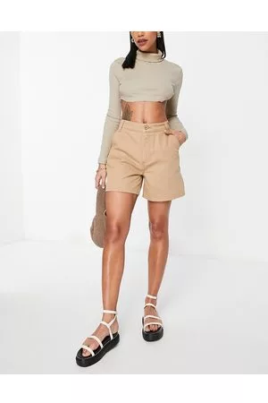ASOS Longline casual short in camel