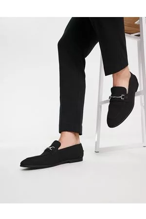 ASOS Loafers in faux suede with snaffle detail