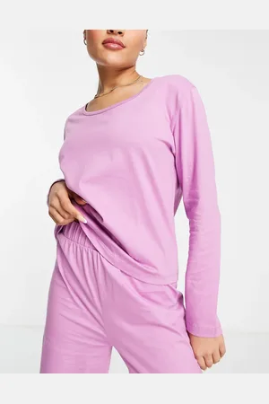 ASOS Mix & match cotton long sleeve pyjama top in lilac - LILAC