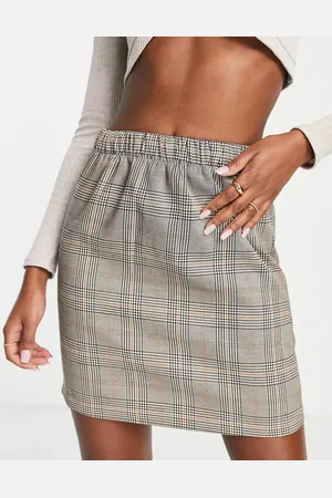 Urban Threads Mini skirt co-ord in check