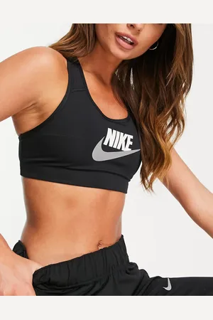 Nike Futura swoosh medium support sports bra in