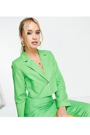 Y.A.S Y.A.S exclusive tailored cropped linen blazer in