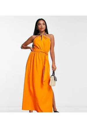 River Island Chunky chain halter midi dress in