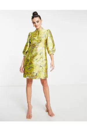 Y.A.S Y.A.S jacquard mini dress in