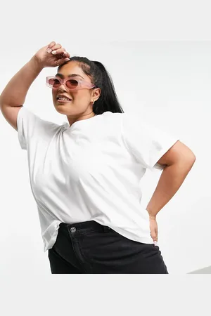 Pieces® Pieces Curve cotton crew neck t-shirt in