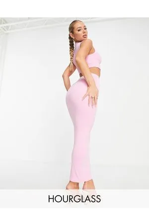 Naked Wardrobe Hourglass midi skirt in
