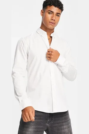 Only & Sons Slim fit stretch poplin shirt in