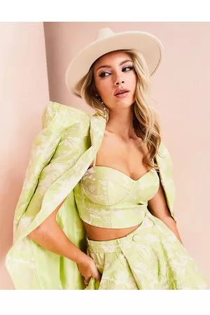 ASOS Co-ord jacquard cupped bralet in lime