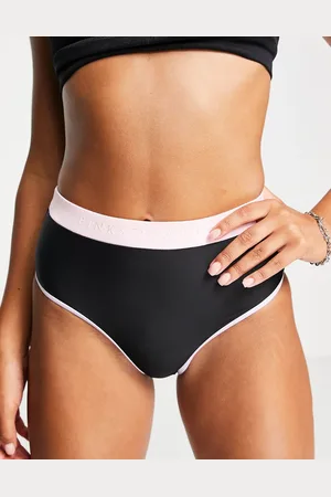 Pink Soda Cabo colourblock bikini bottoms in black