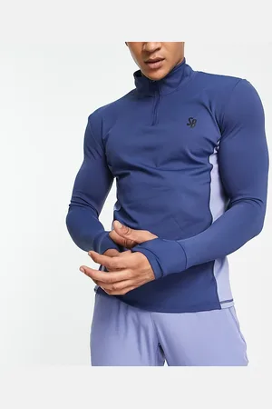 South Beach Polyester 1/4 zip long sleeve top in