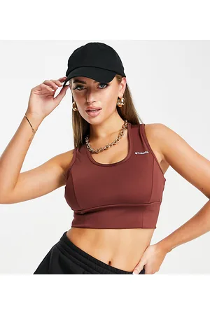 Columbia Training CSC Sculpt cropped tank top in brown Exclusive at ASOS