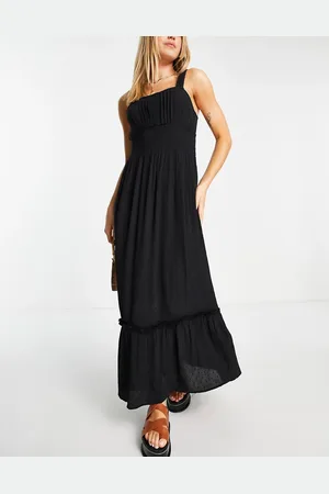 Topshop Crochet trim maxi beach dress in