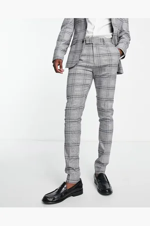 ASOS Skinny suit trousers in large scale check
