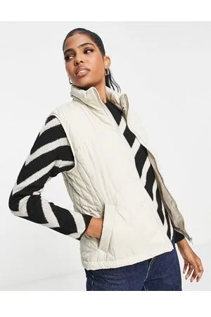 ONLY Nicole quilt gilet in stone