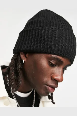 ASOS Rib beanie with deep turn up in