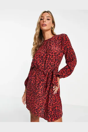 Whistles Belted animal print mini dress in
