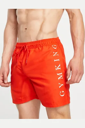 Gym King Swim shorts with tonal logo in