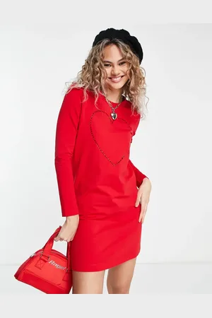 Moschino Heart logo sweatshirt dress in