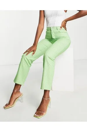 Women Lime Green Cotton Churidar Leggings