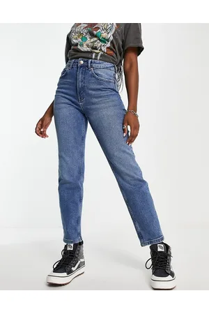 Stradivarius Cotton slim mom jean with stretch in medium