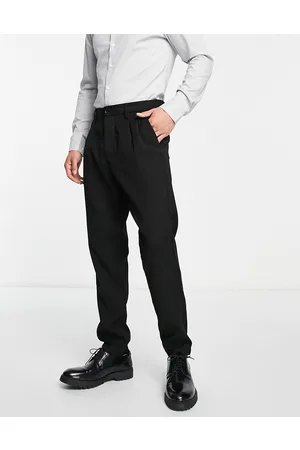 Tapered Formal Olive Solid Trouser - Santino