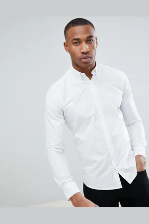 Only & Sons Slim fit stretch poplin shirt in