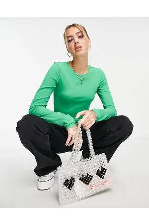 Monki Long sleeve top in