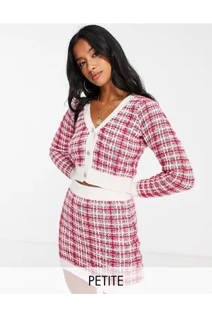 Miss Selfridge Petite boucle knit cardigan in co-ord