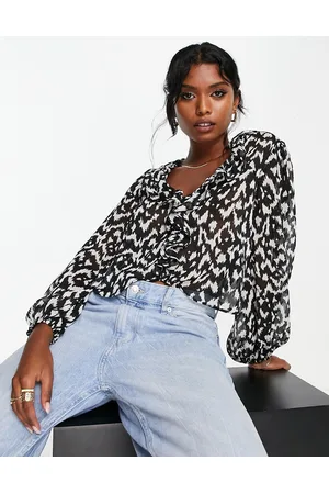 Topshop Womens Faded Denim Jean Crop Jacket Size 8 Button Up Long Sleeve |  eBay