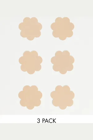 Fashionkilla Adhesive 3 pack nipple covers in beige
