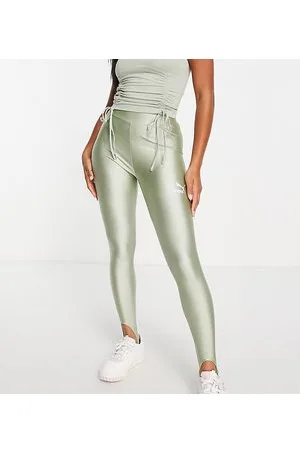 Puma Training Evoknit seamless leggings in sage-Green