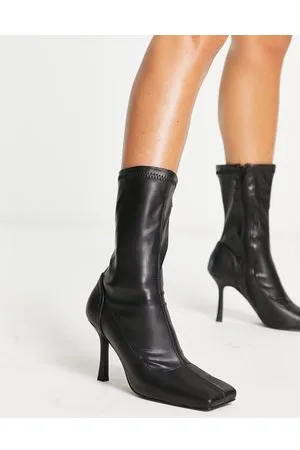 Public Desire Leon square toe sock boots in