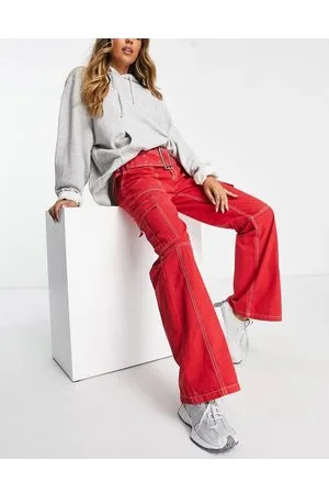 ASOS Belted cargo flare trouser in