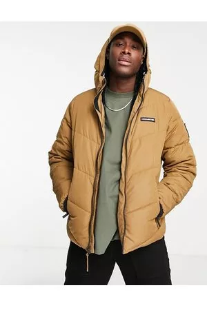 Hollister cosy lined hooded coach jacket in green