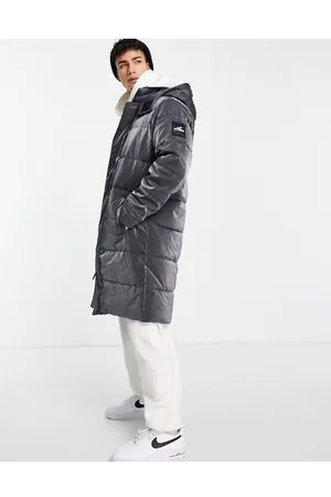 Hollister Lightweight Taped Logo Sleeve Hooded Puffer Jacket in White for  Men